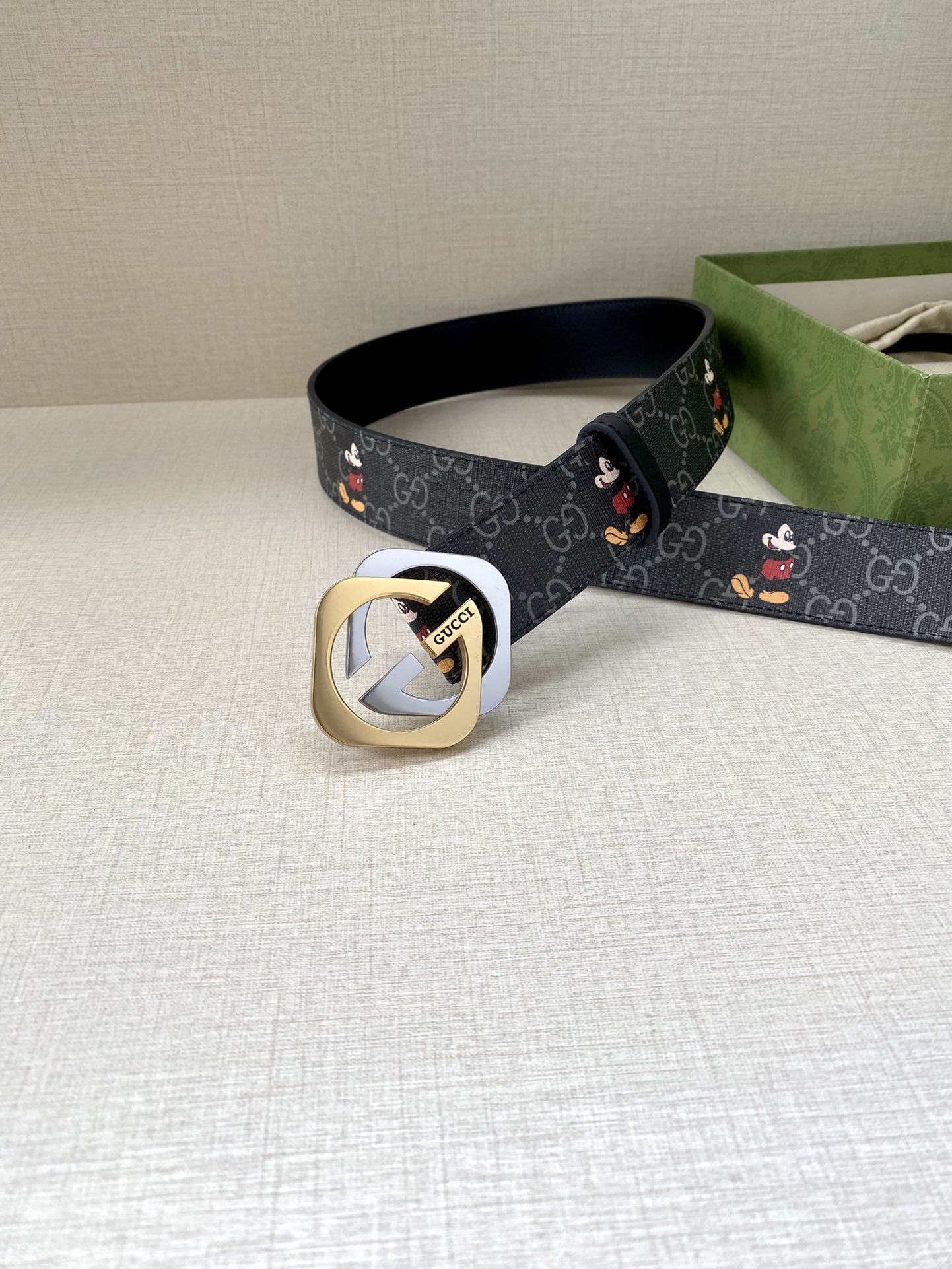 宽度4.0cmGUCCI米奇动漫图案
