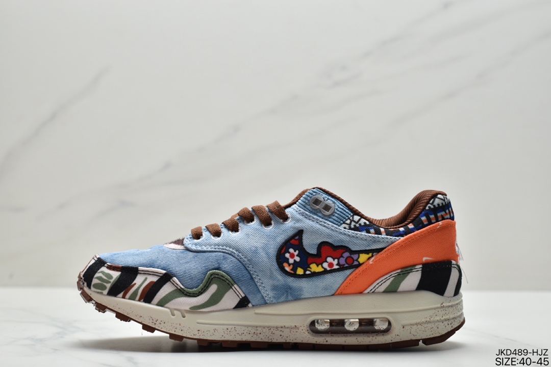 170 真标Patta x Nike Air Max 1“Monarch”复古休闲跑步鞋AH8145