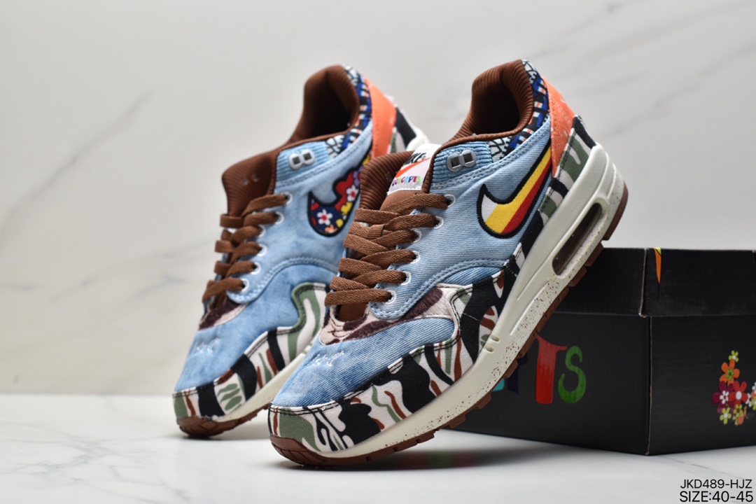 170 真标Patta x Nike Air Max 1“Monarch”复古休闲跑步鞋AH8145