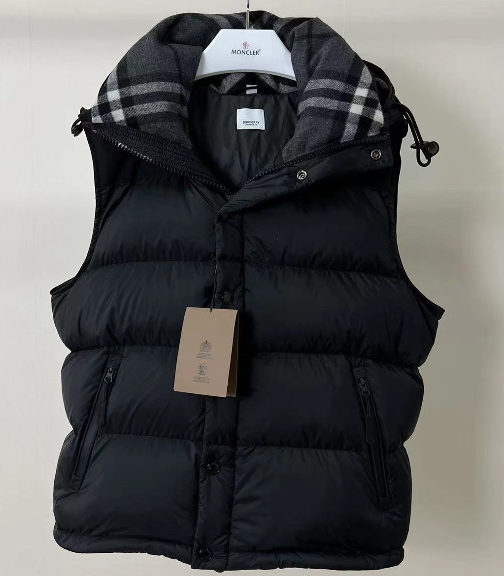 Guangzhou high-version Burberry Winter Coat, Zhou Dongyu same style. Colors: Black. Sizes: S to XXL.-Big cat