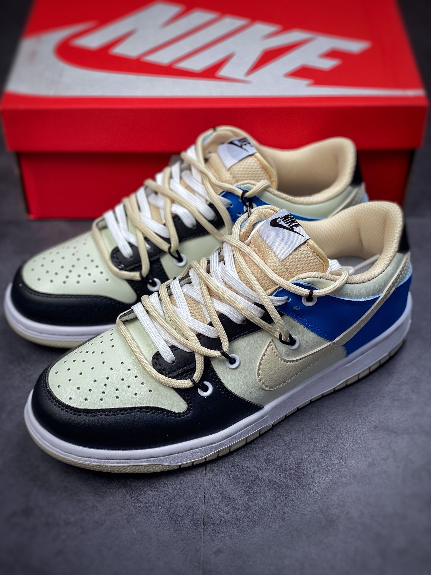 190 Nike Dunk SB Low 黑蓝绑带 原装头层材料 DJ6183-100