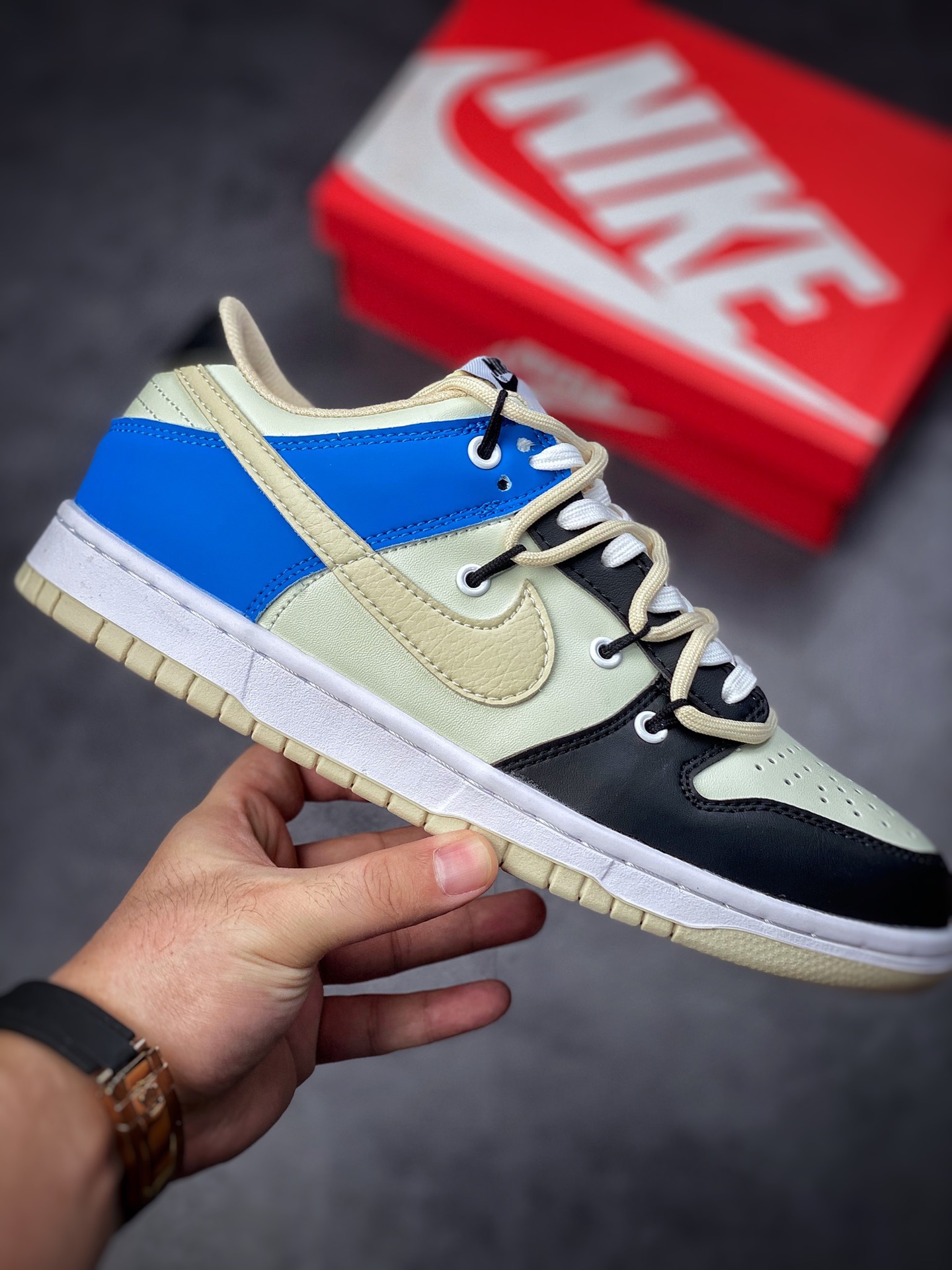 190 Nike Dunk SB Low 黑蓝绑带 原装头层材料 DJ6183-100
