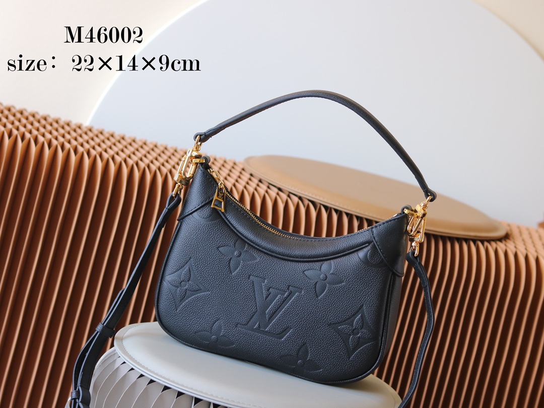 Louis Vuitton Bags Handbags Designer 7 Star Replica
 Black Khaki White Empreinte​ Cowhide M46099
