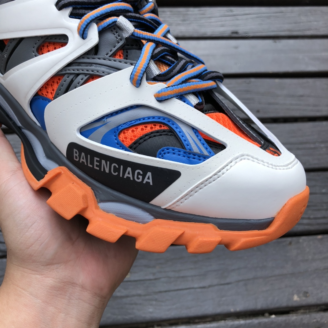 Balenciaga 3.0 Gray Blue Orange Balenciaga Balenciaga Track Fashion Breathable Dad Shoes