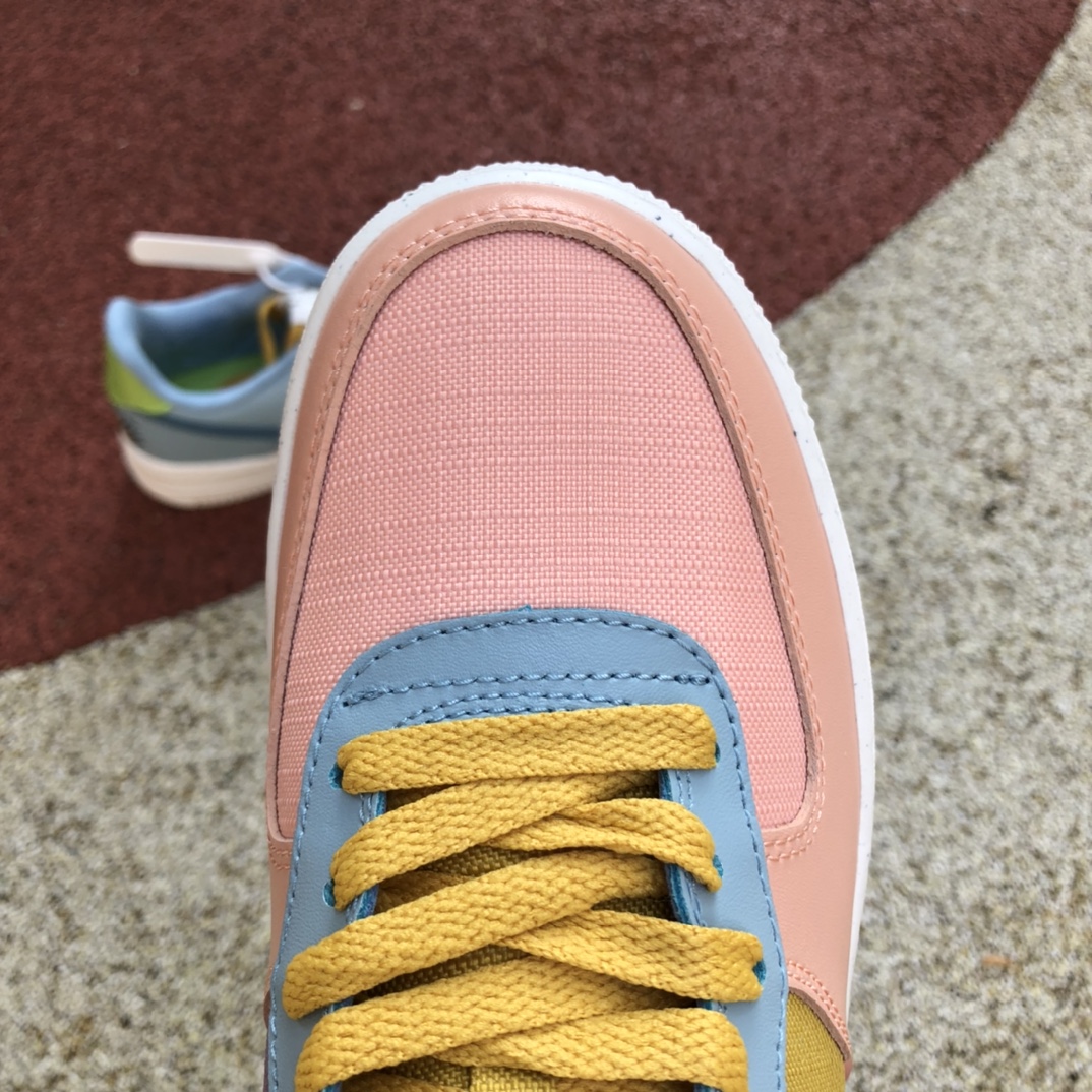 AF1白黄蓝low Nike Air Force 1 Fontanka 白黄蓝 笑脸 低帮休闲板鞋 DV2175 100