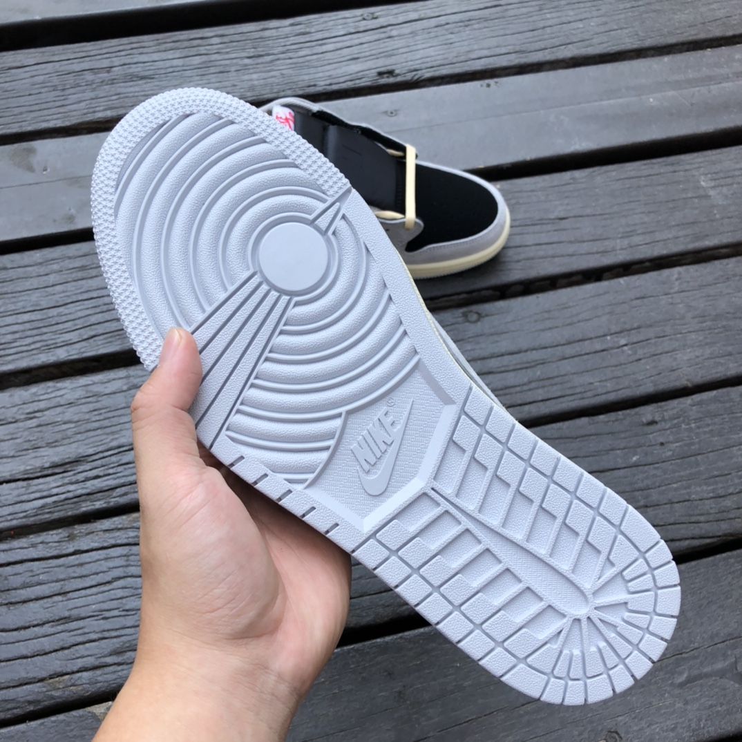 aj1倒钩低帮灰黑  Travis Scott x Nike Air Jordan 1 Low AJ1 联名 低帮板鞋TS 联名倒钩 DM7866-010