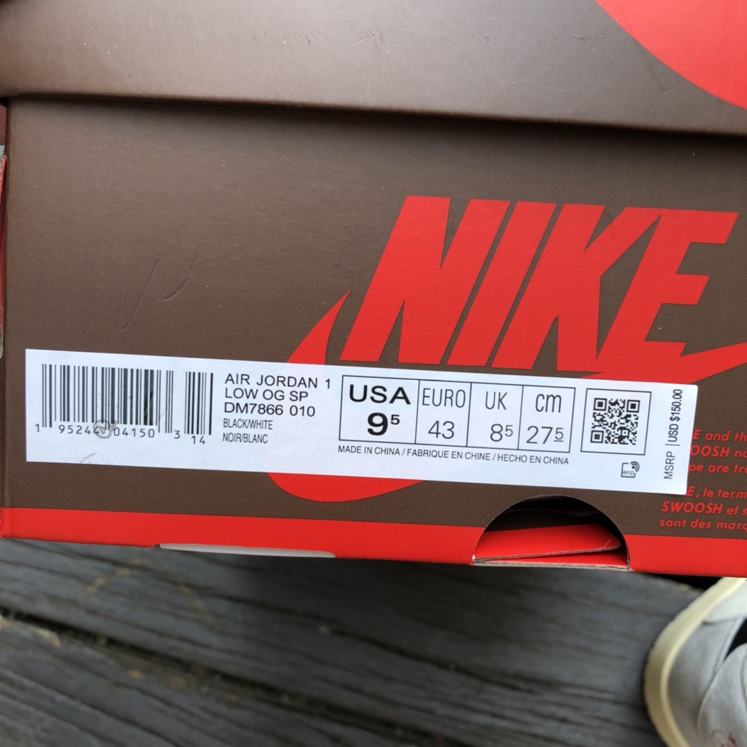 aj1倒钩低帮灰黑  Travis Scott x Nike Air Jordan 1 Low AJ1 联名 低帮板鞋TS 联名倒钩 DM7866-010