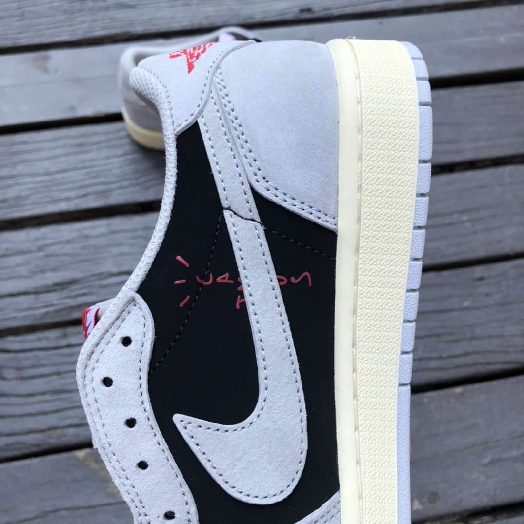 aj1倒钩低帮灰黑  Travis Scott x Nike Air Jordan 1 Low AJ1 联名 低帮板鞋TS 联名倒钩 DM7866-010