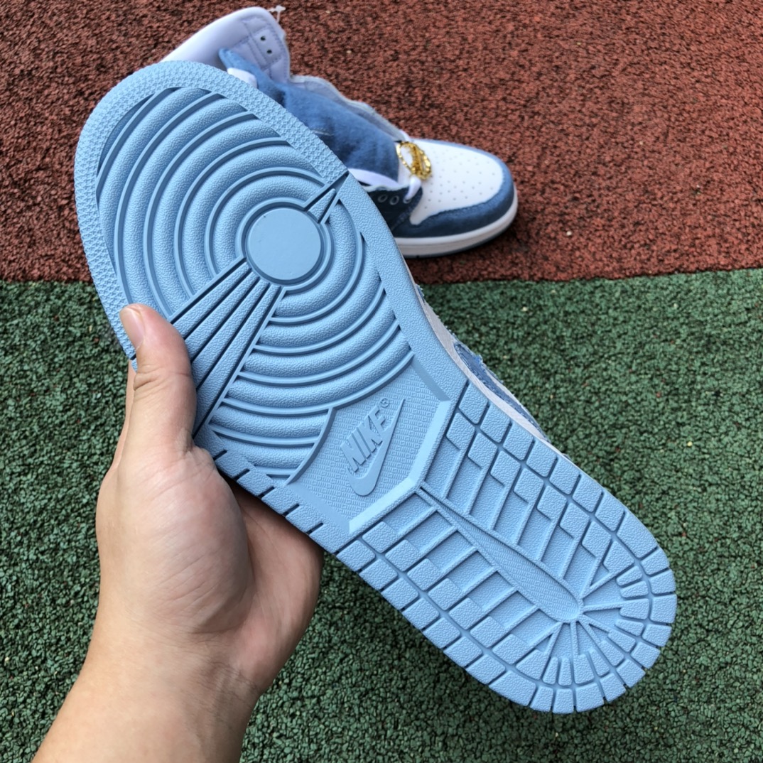 aj1丹宁牛仔纯原版Air Jordan 1 High OG男女士高帮丹宁AJ1做旧休闲运动鞋 DM9036-104