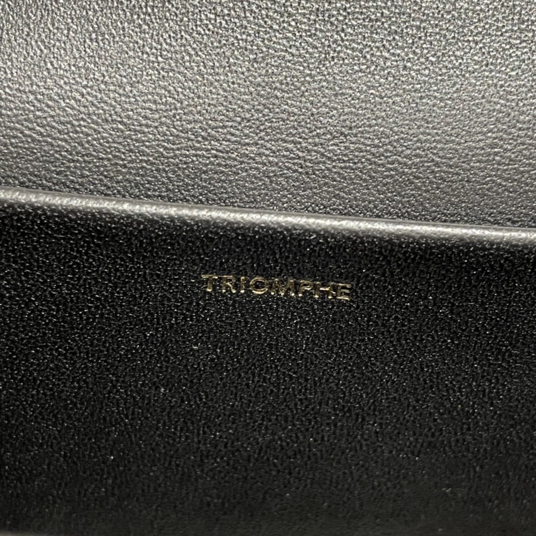 CELINE CHAIN SHOULDER 20.5CM BAG 197993黑色/金扣