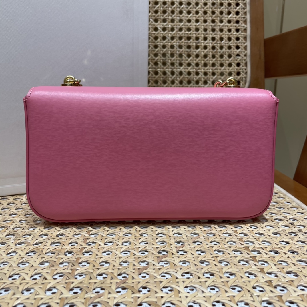 CELINE CHAIN SHOULDER 20.5CM BAG 197993粉红色