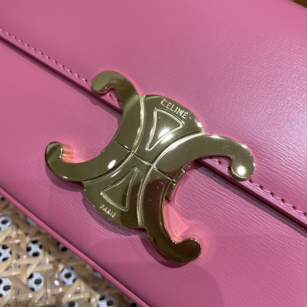 CELINE CHAIN SHOULDER 20.5CM BAG 197993粉红色