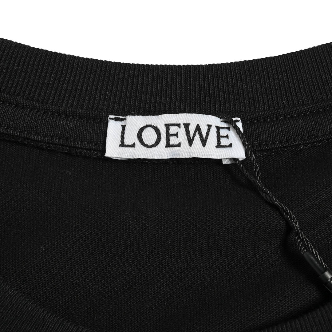 Loewe/罗意威 22ss 刺绣徽标logo短袖 定制26s双纱无尘棉面料