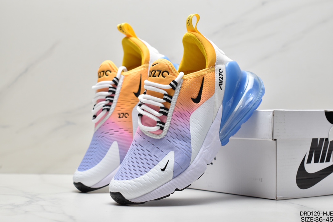 110 耐克Nike Wmns Air Max 270 React SE”Black Worldwide”270瑞亚赛车系列后半掌气垫百搭运动慢跑鞋