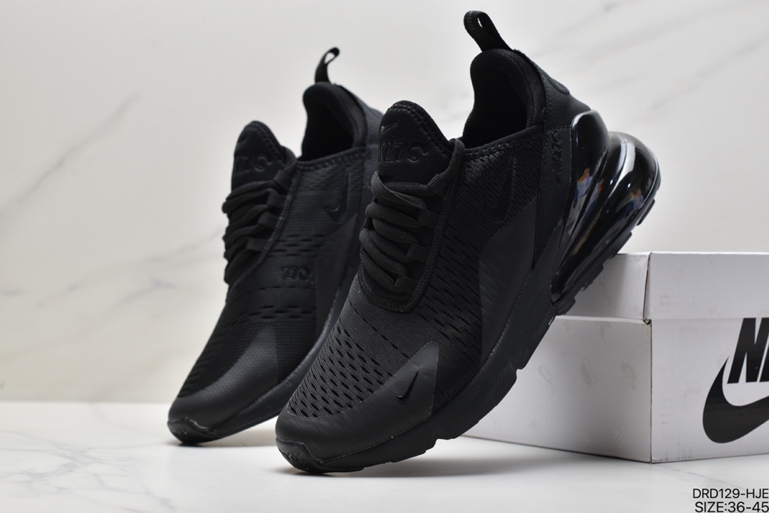 110 耐克Nike Wmns Air Max 270 React SE”Black Worldwide”270瑞亚赛车系列后半掌气垫百搭运动慢跑鞋