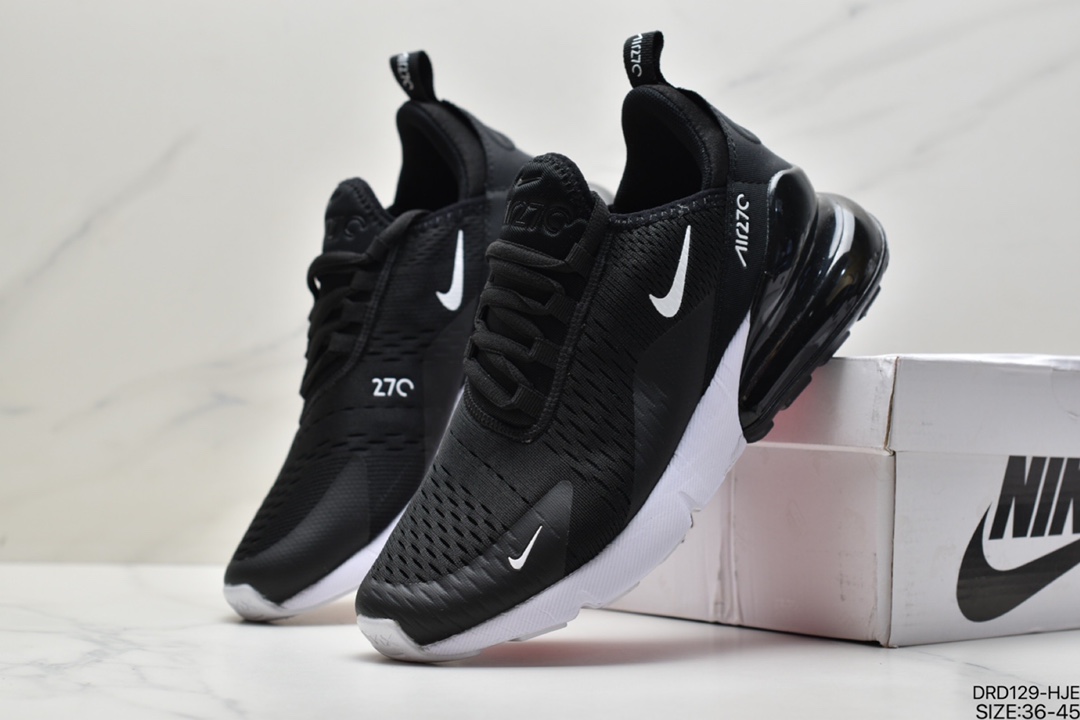 110 耐克Nike Wmns Air Max 270 React SE”Black Worldwide”270瑞亚赛车系列后半掌气垫百搭运动慢跑鞋