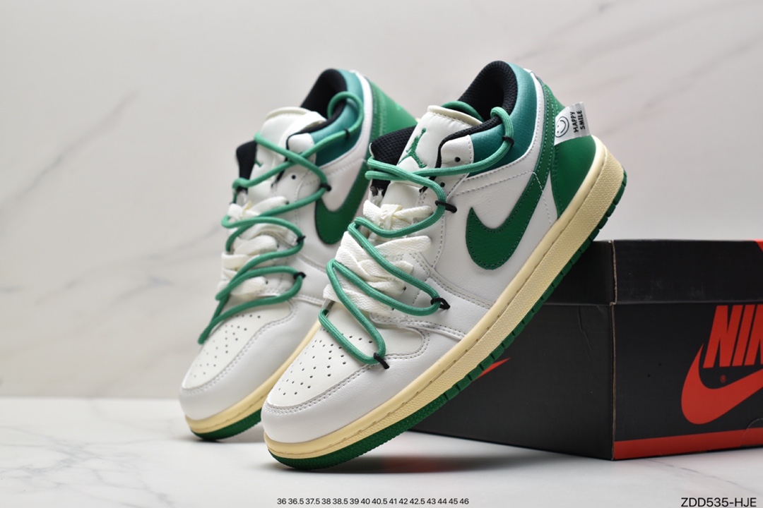 230 Air Jordan 1 Low 白绿绑带低帮官方同步新色 553558-129