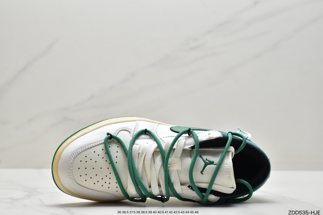 230 Air Jordan 1 Low 白绿绑带低帮官方同步新色 553558-129