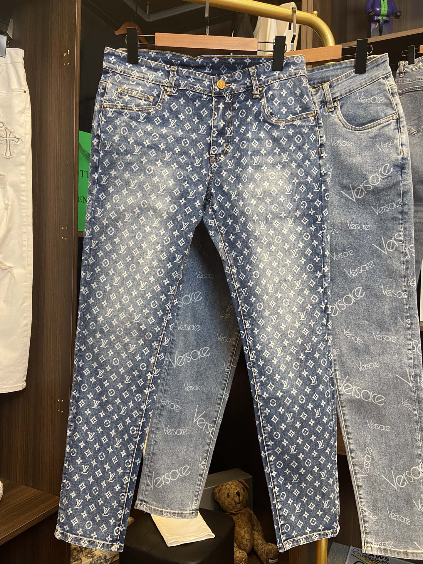 Louis Vuitton Clothing Jeans Printing Spring/Summer Collection Casual