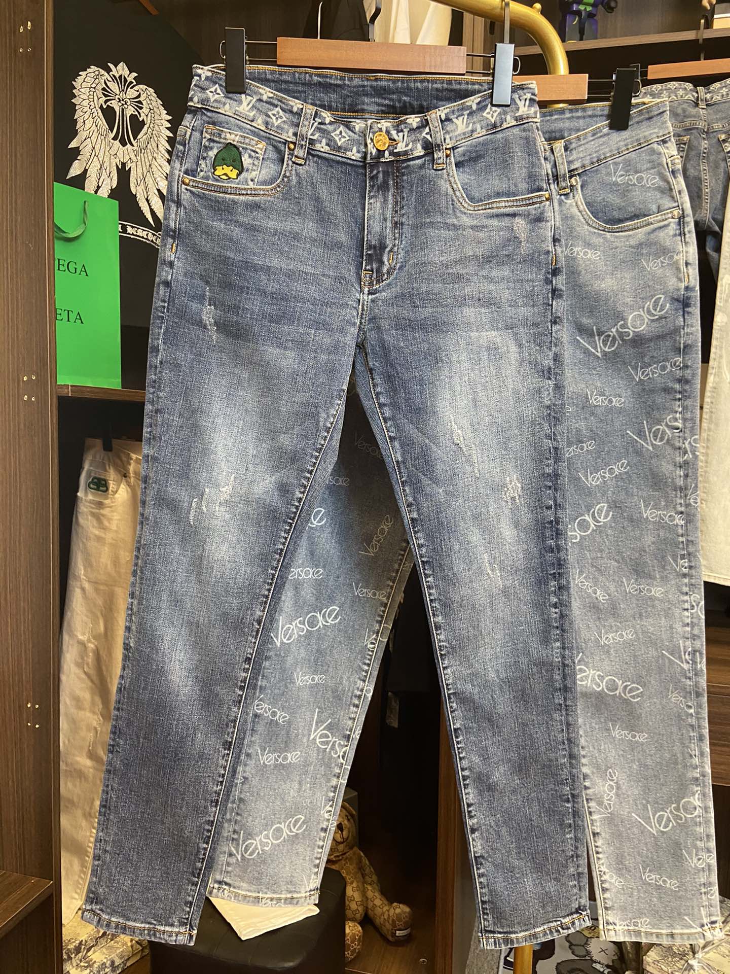 Louis Vuitton Clothing Jeans Embroidery Spring/Summer Collection Casual