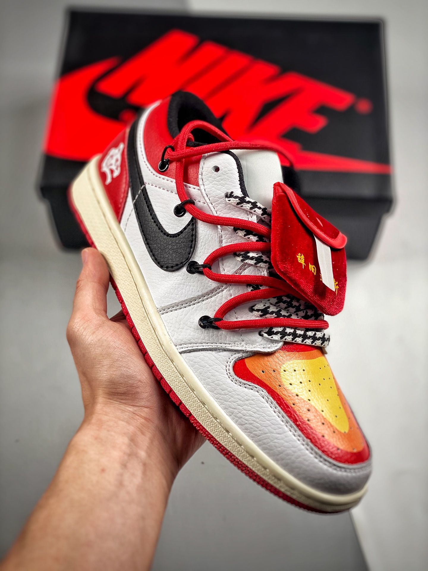 -2 Nike Air Jordan 1 Low "Chicago/Year of the Tiger" AJ1 Jordan uno low top clásico retro cultural casual deportivo bal…