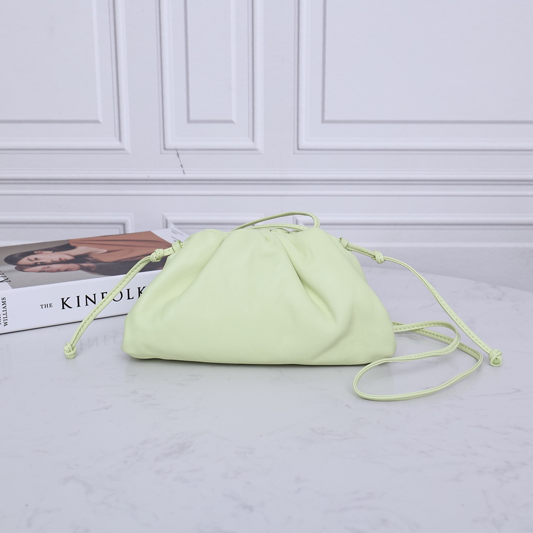 Bottega Veneta The Pouch Cloud Bag Plain Lemon Yellow
