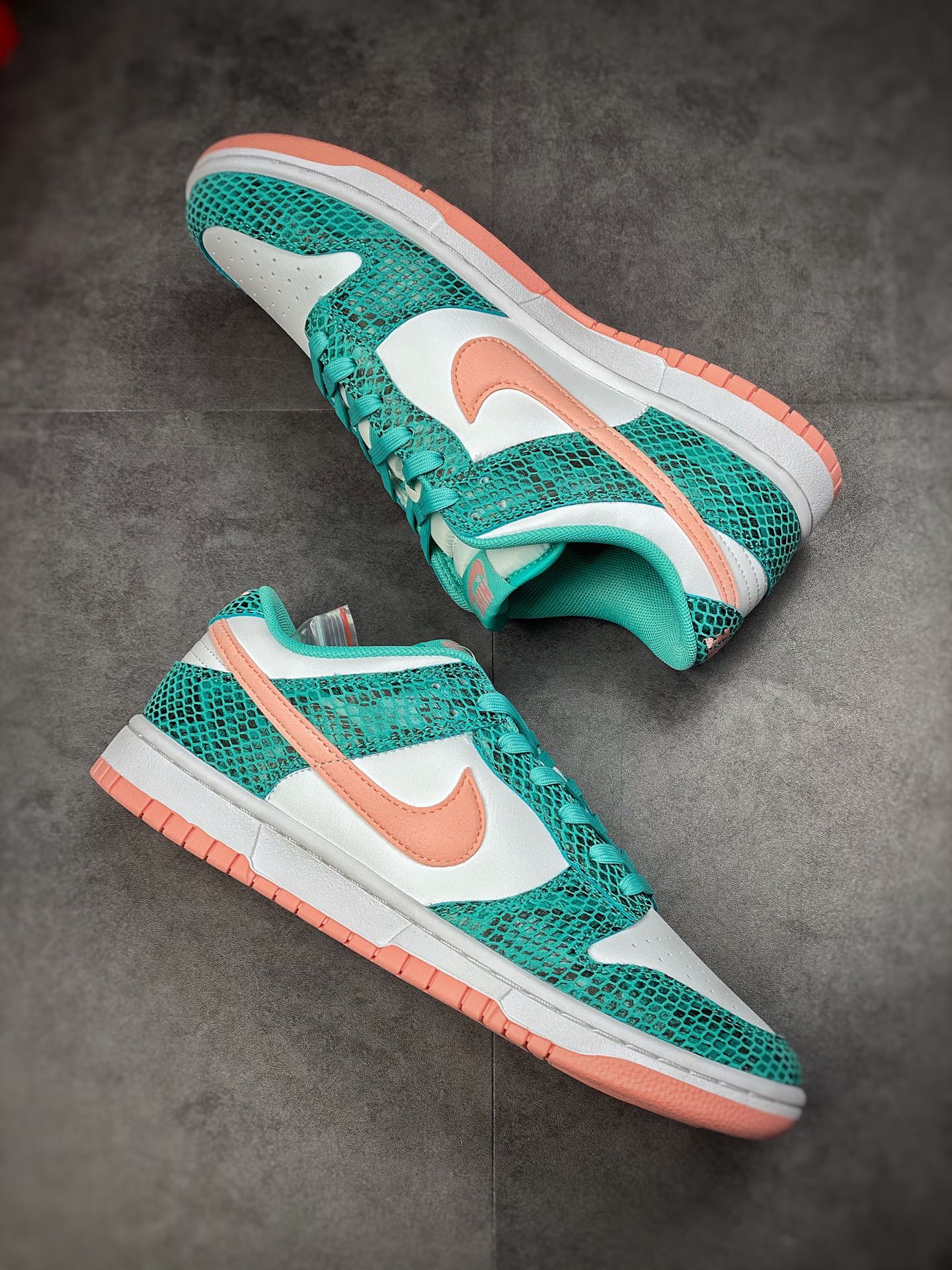 300 Nike Dunk Low Snackeskin 白绿 蛇纹 DR8577-300