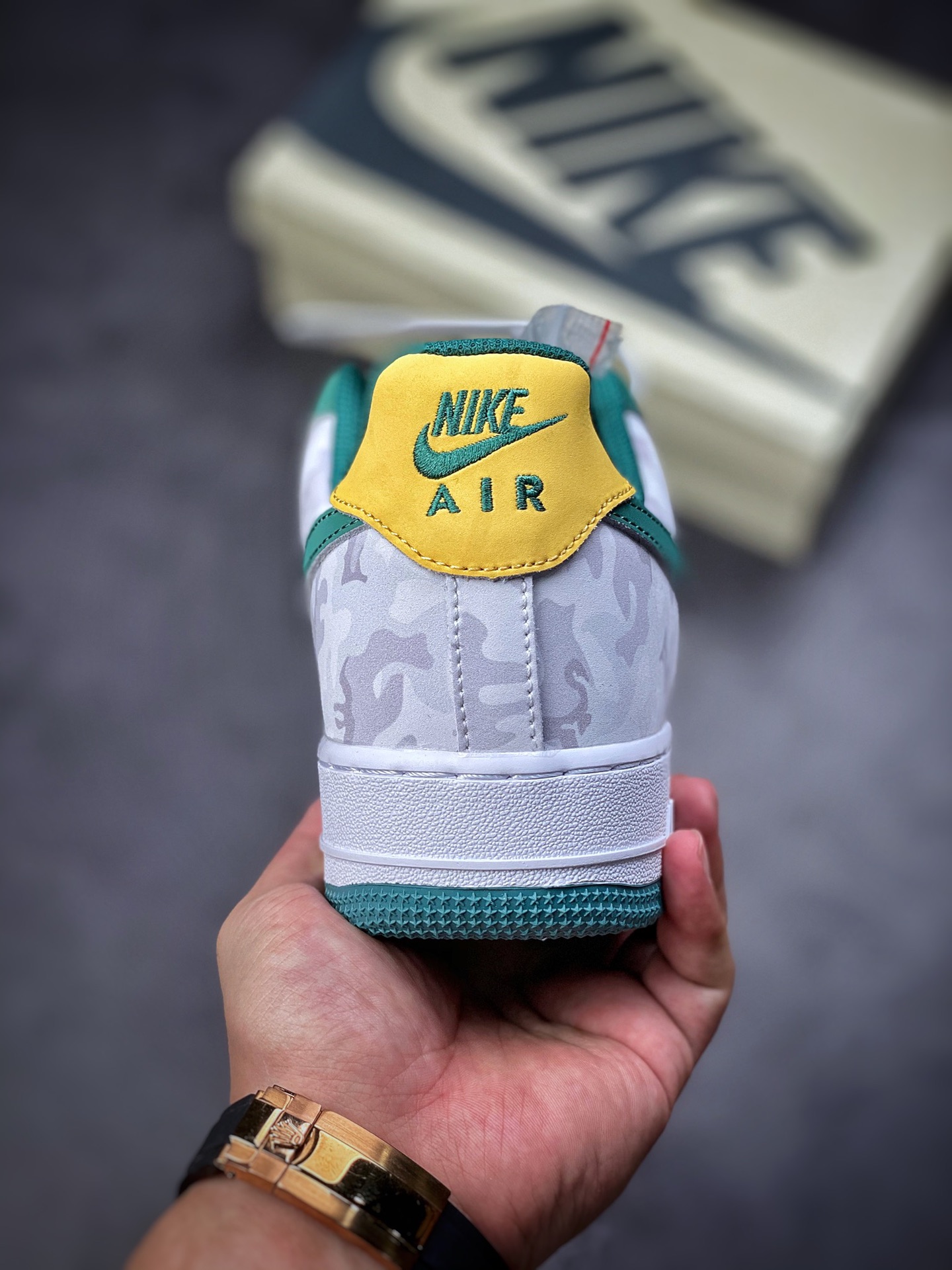 240 Nike Air Force 1 Low 07 迷彩白绿 AF1234-009