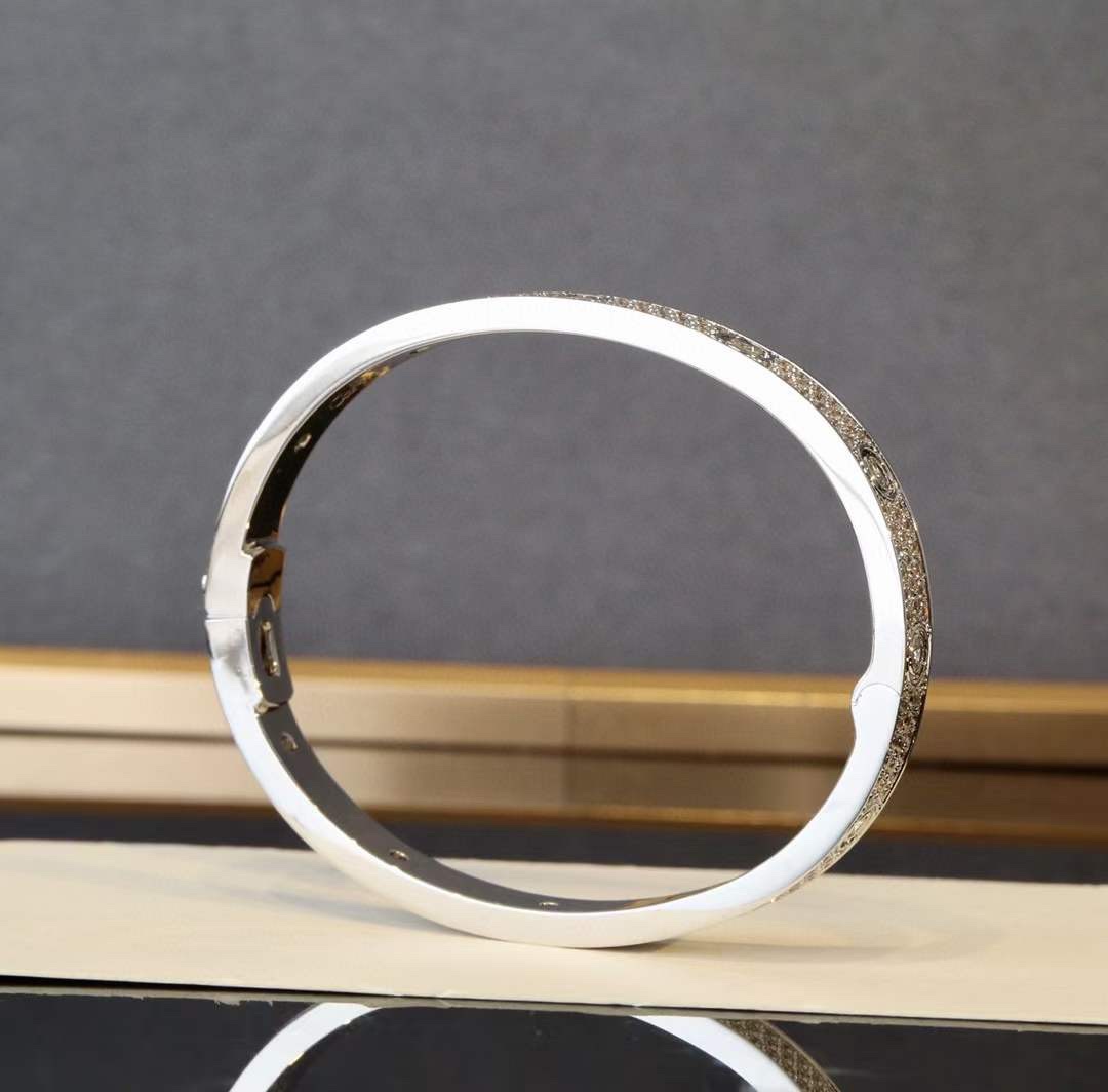 Cartier Cartier/卡地亚 主钻十钻宽版满天星手镯 银色