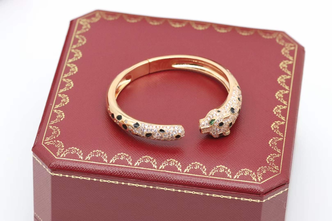 Cartier Cartier 高级珠宝 玫瑰金满钻 猎豹豹子手镯