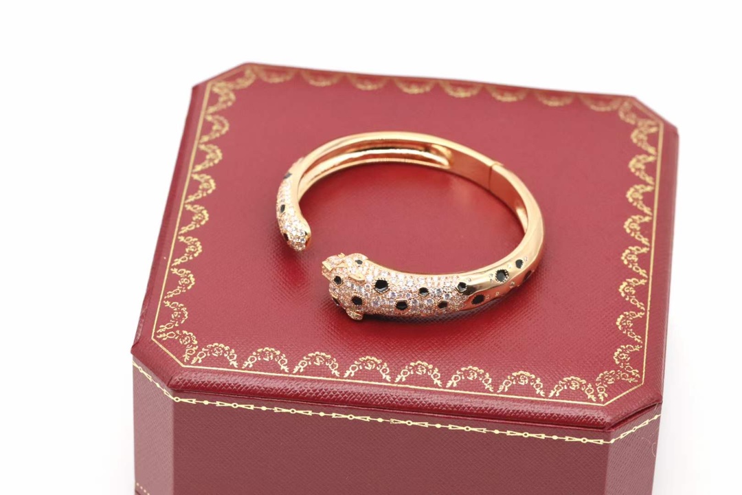 Cartier Cartier 高级珠宝 玫瑰金满钻 猎豹豹子手镯
