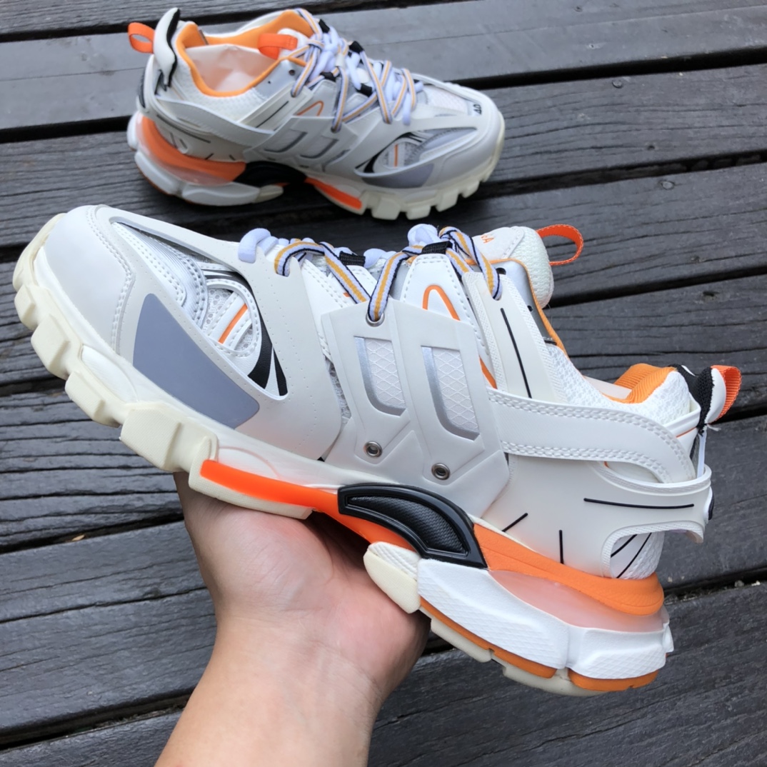 Balenciaga 3.0 White Orange Balenciaga Balenciaga Track Fashion Breathable Dad Shoes