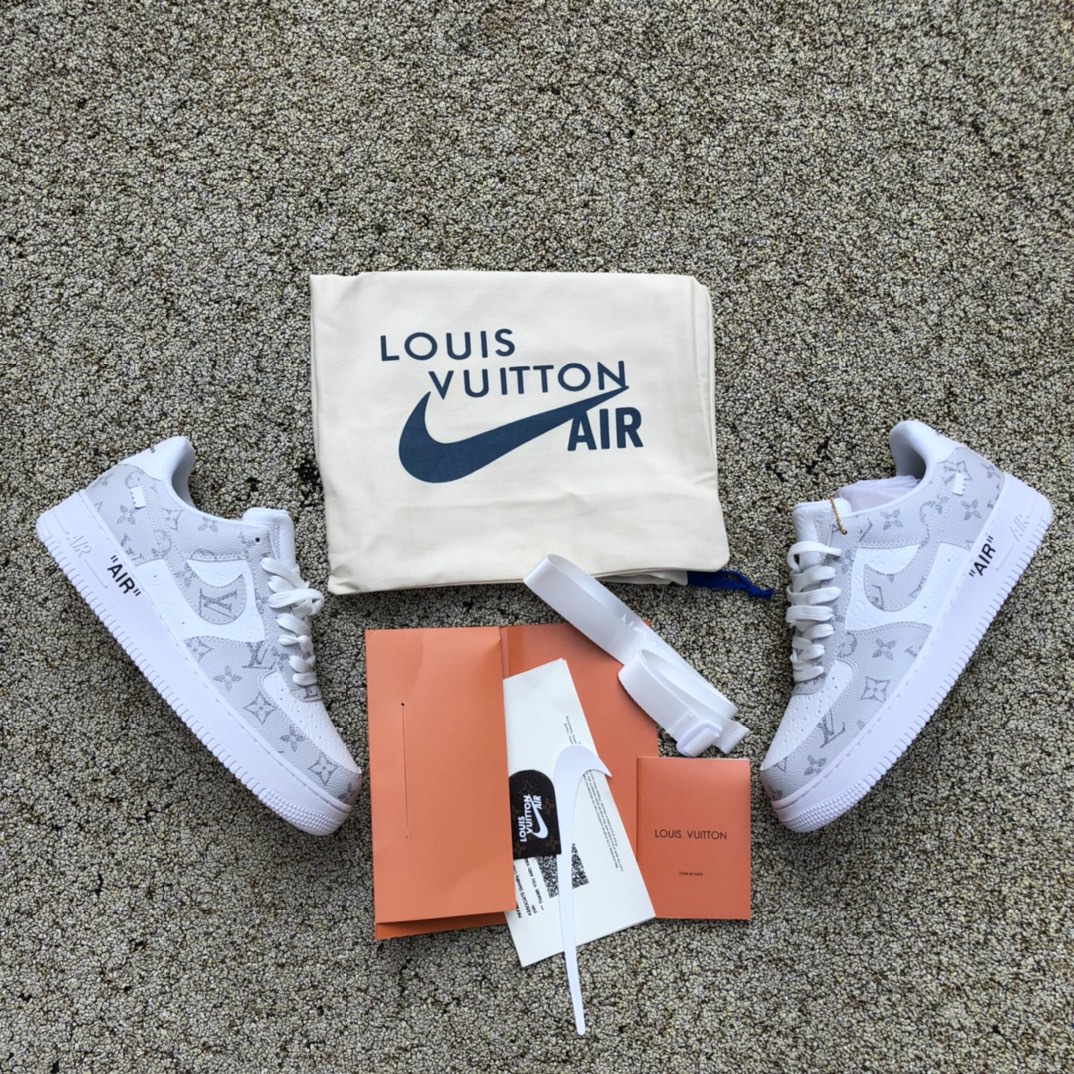 Af1联名ow联名LV Louis Vuitton LV x Nike Air Force 1 x off-white 联名AF1 空军一号联名LV LD4631-201