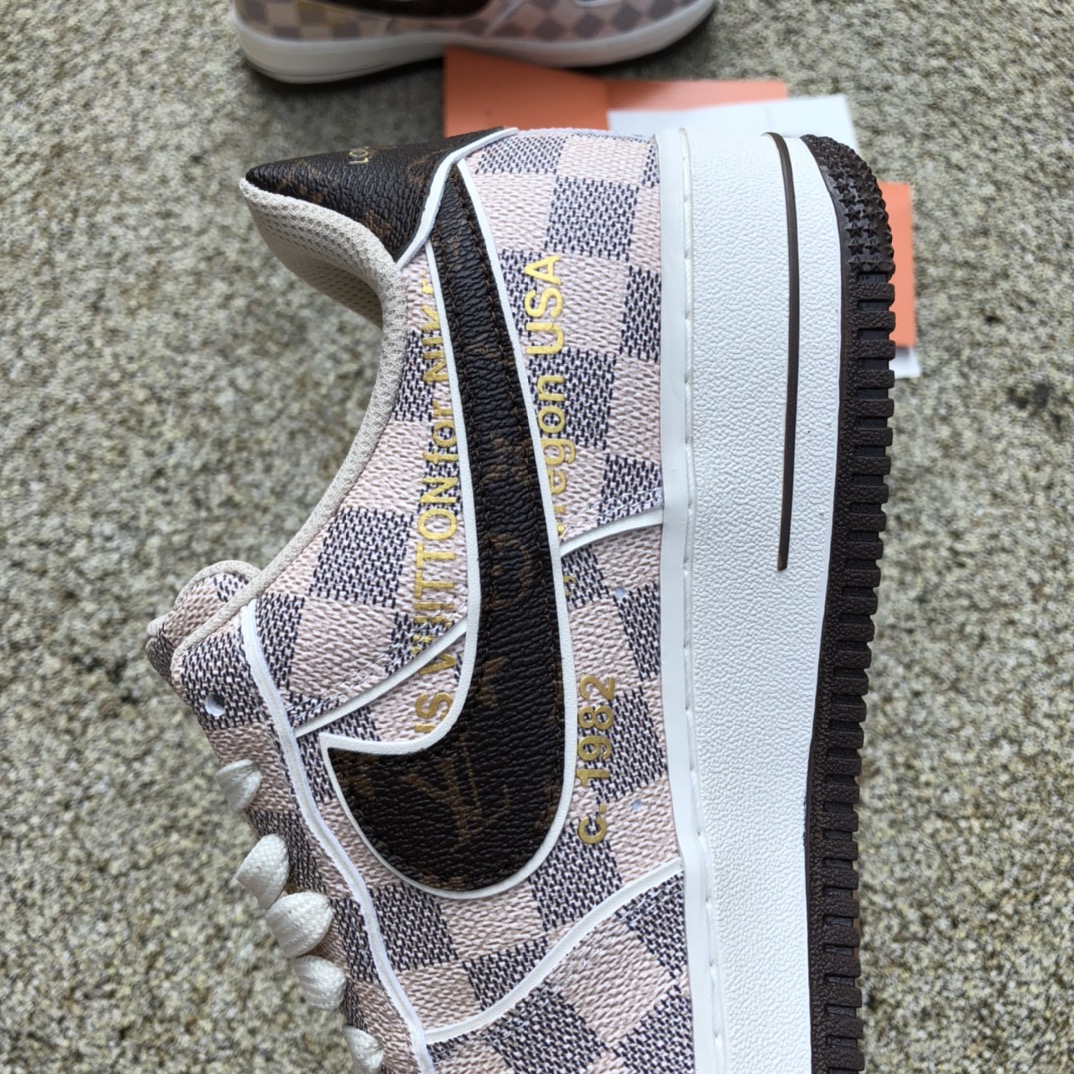 Af1联名ow联名LV尺码Louis Vuitton LV x Nike Air Force 1 x off-white 联名AF1 空军一号联名LV LD4631-202
