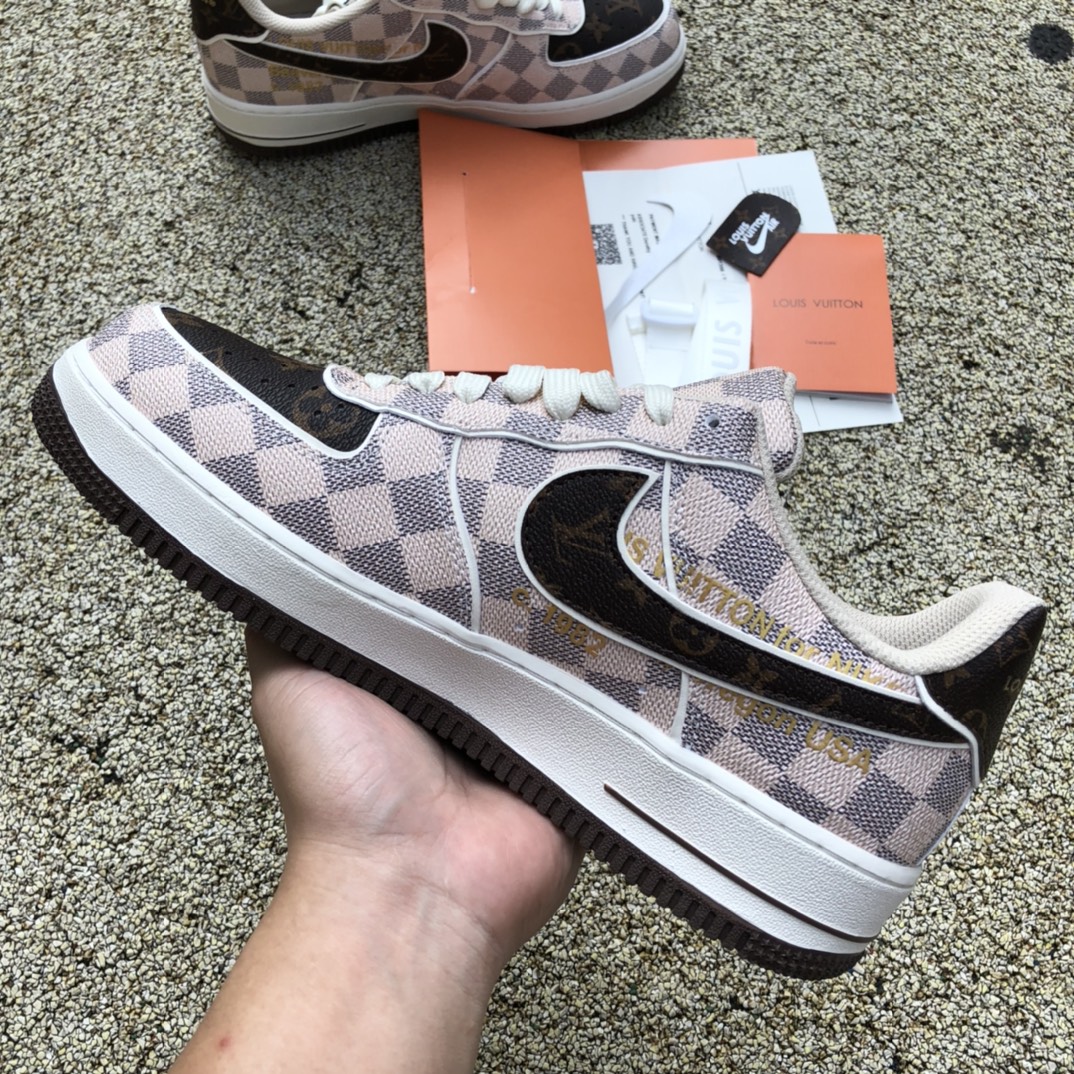 Af1联名ow联名LV尺码Louis Vuitton LV x Nike Air Force 1 x off-white 联名AF1 空军一号联名LV LD4631-202