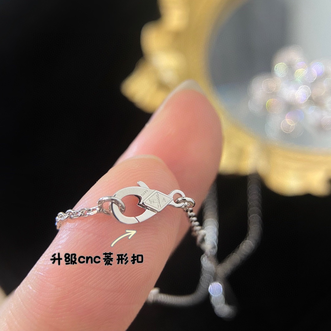 Van Cleef & Arpels vca flowerlace满钻大花项链升级cnc菱形扣