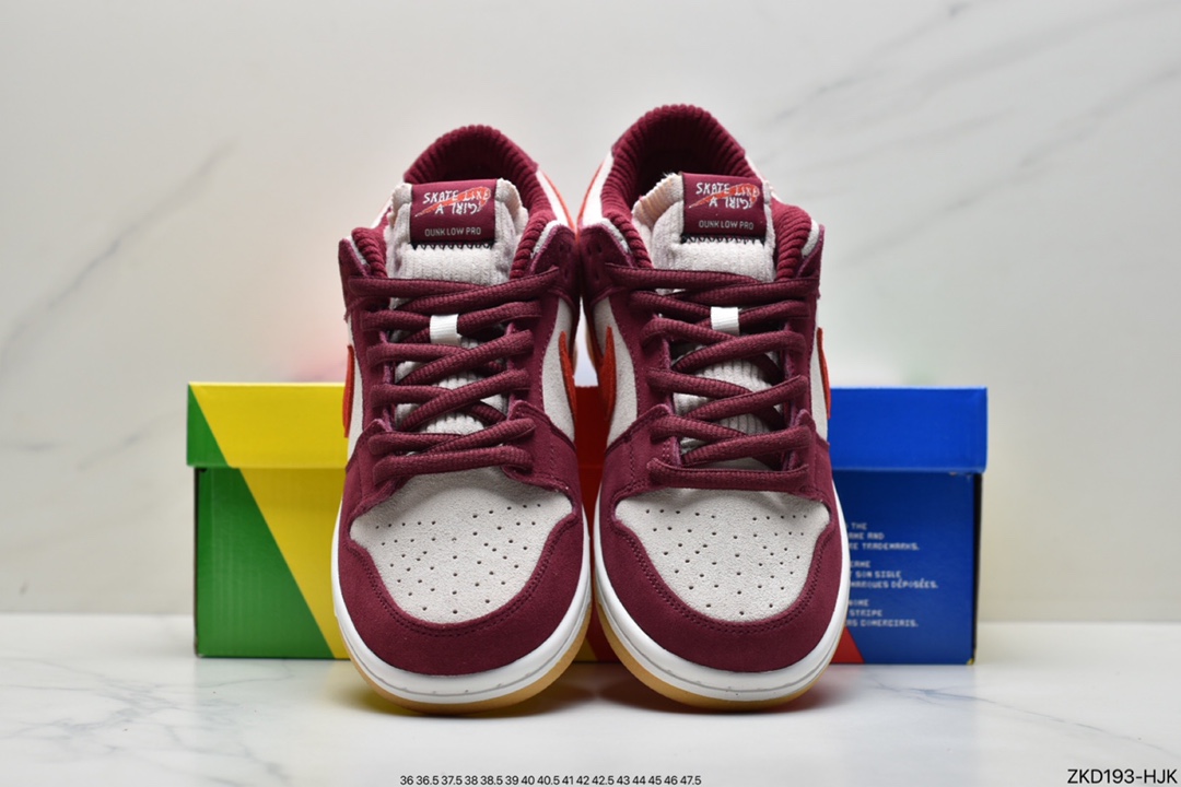 270  Nike SB Dunk Low 和平酒红生胶白橘腰果花 DX4589-600HS