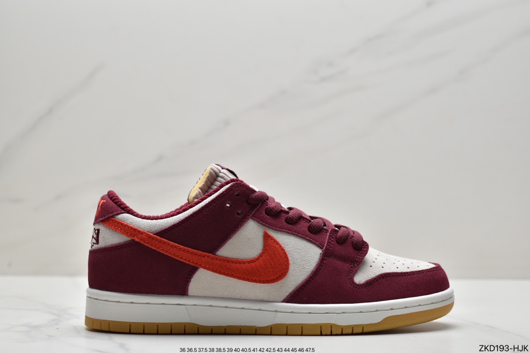 270  Nike SB Dunk Low 和平酒红生胶白橘腰果花 DX4589-600HS