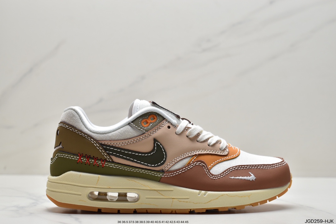 180 耐克Nike Air Max 1”Noise Aqua”初代复古气垫百搭休闲运动慢跑鞋DQ8656