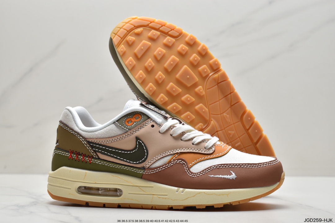 180 耐克Nike Air Max 1”Noise Aqua”初代复古气垫百搭休闲运动慢跑鞋DQ8656