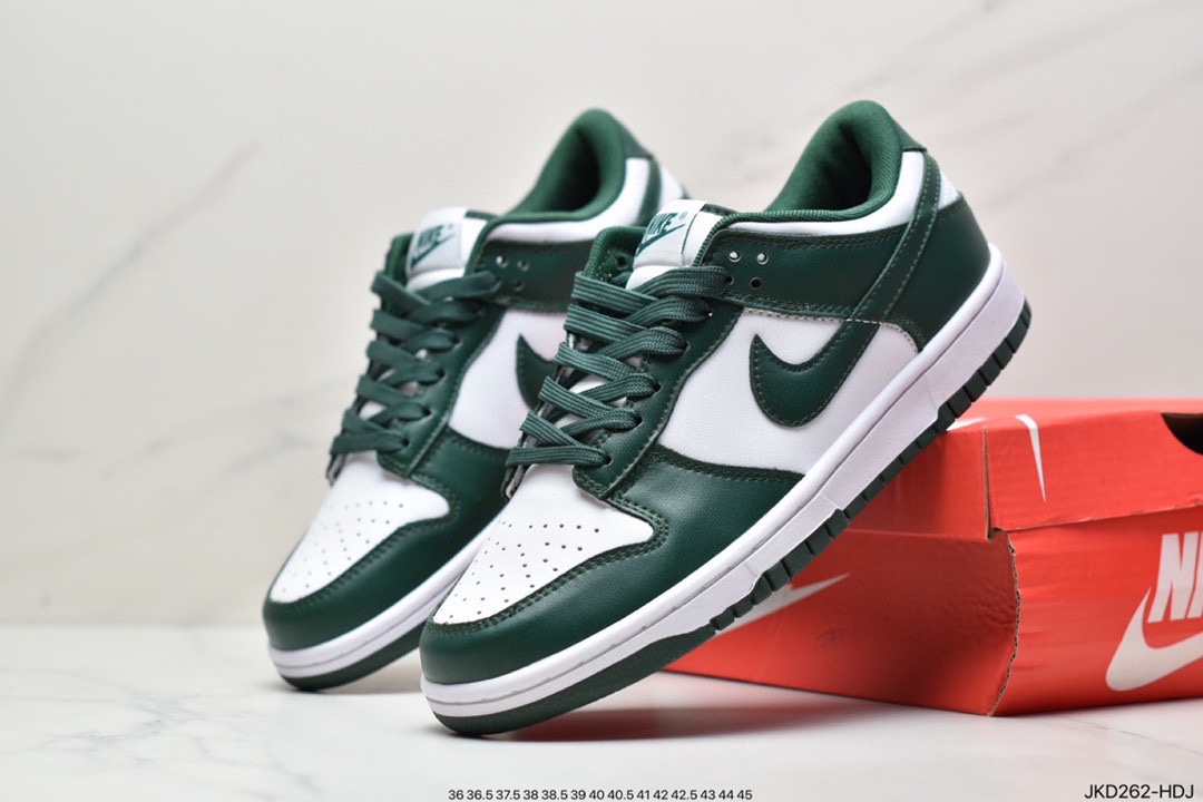 160 耐克Nike SB Dunk Low Pro 复古低帮 头层皮休闲运动滑板板鞋DD1503-601