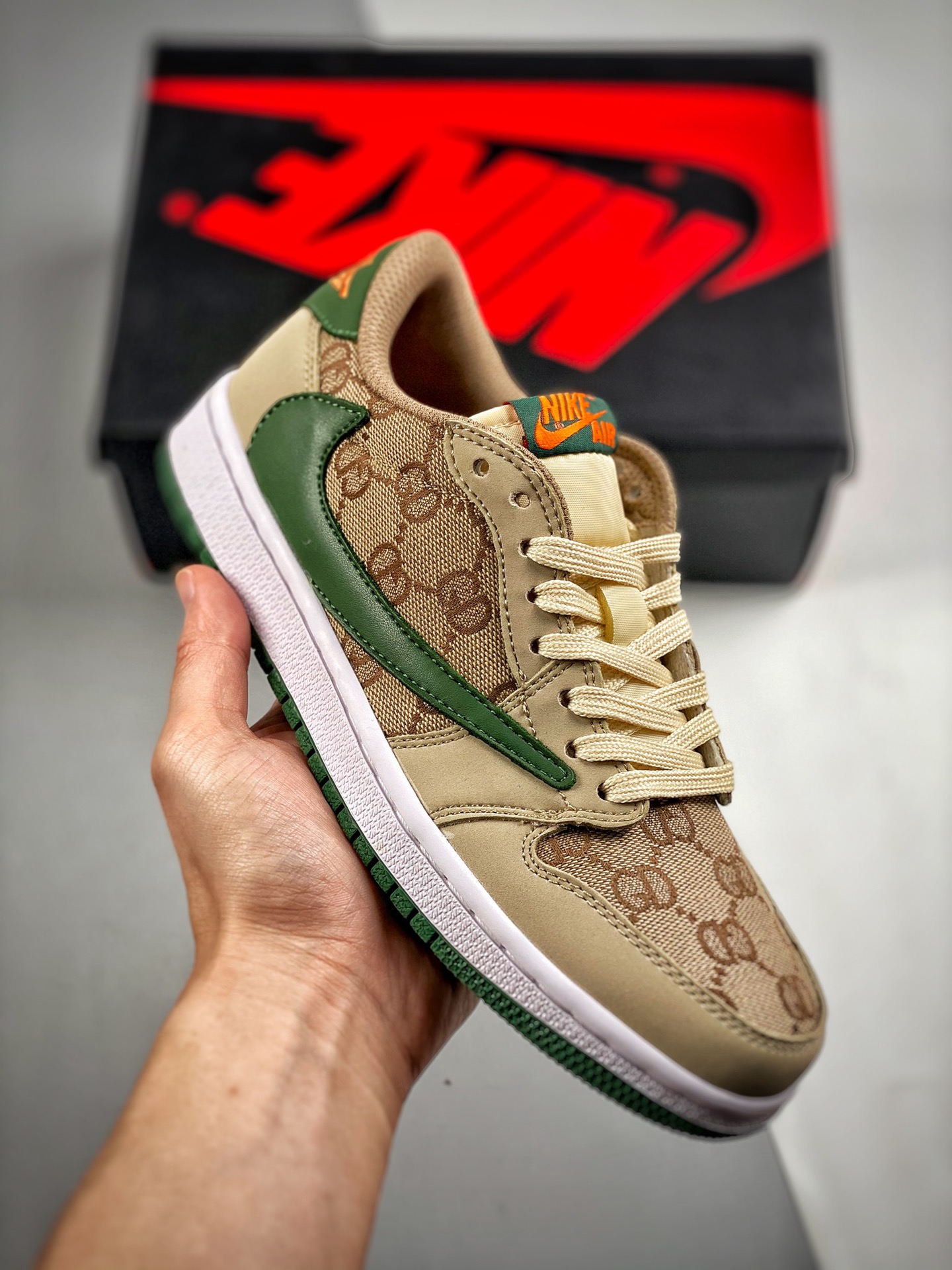 -3 Fragment x Travis Scott x Air Jordan 1 Low✈️TS Colaboración triple de Hiroshi Fujiwara con Swoosh invertido. La nuev…