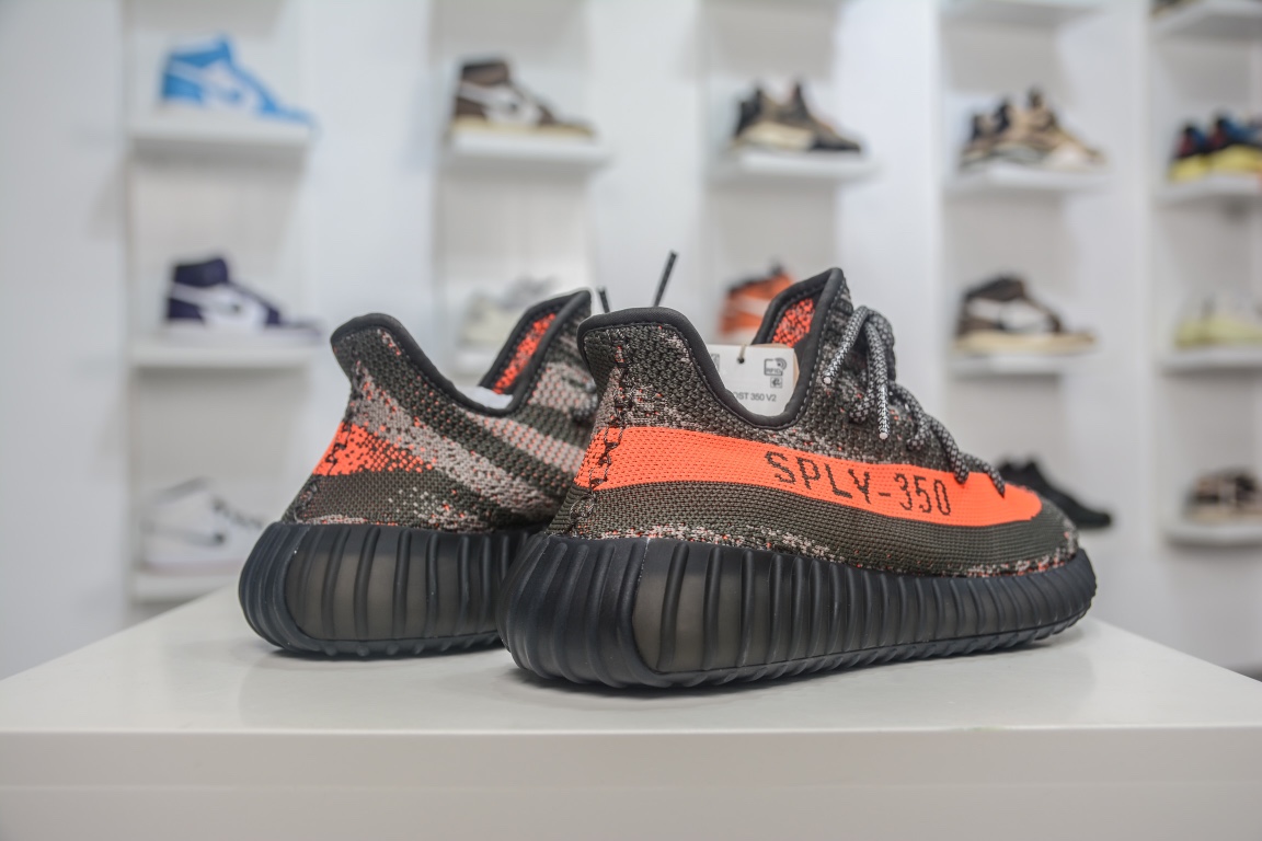 Yeezy 350 Boost V2 military green orange foreign trade customer designated order HQ7045