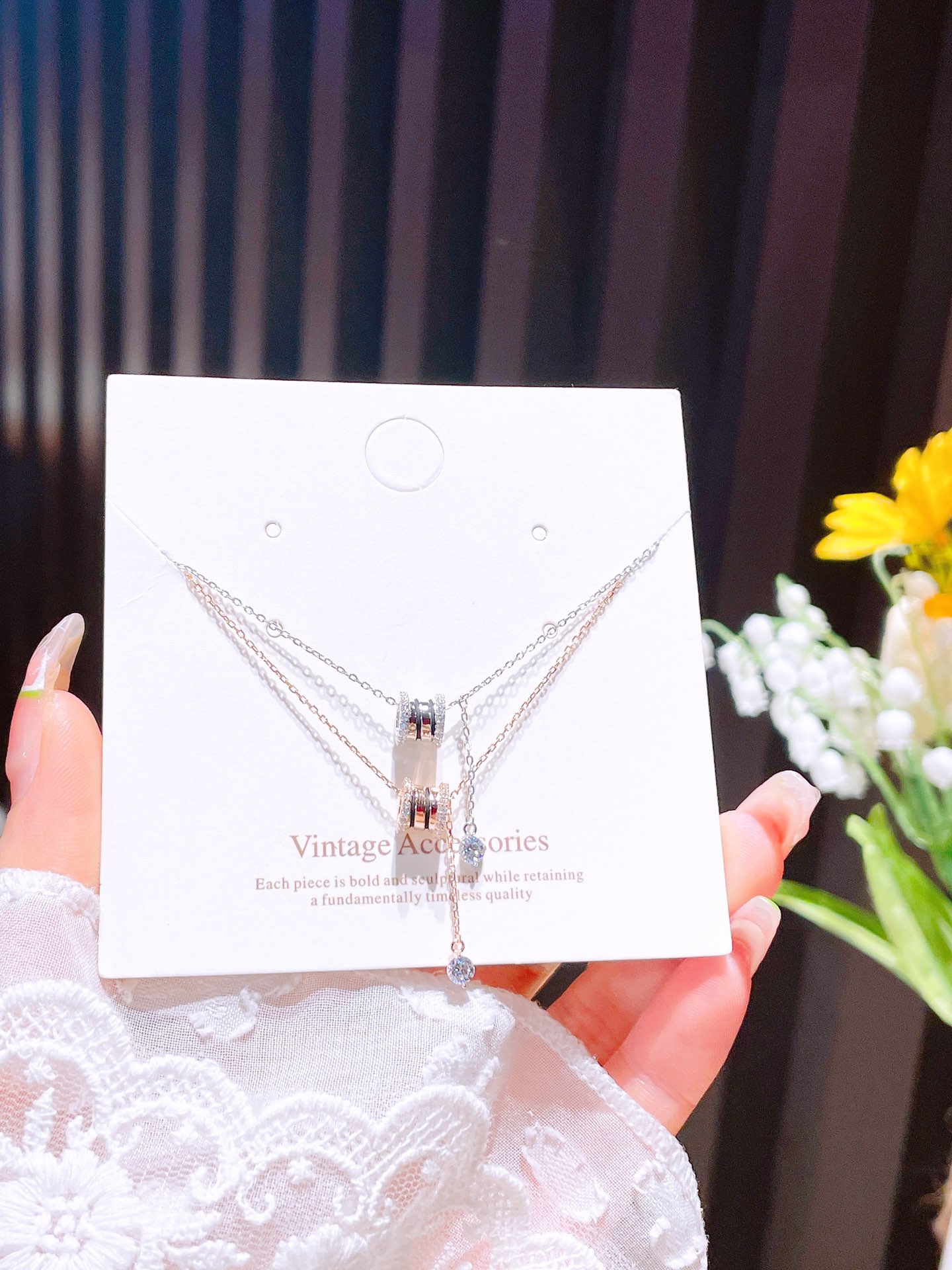 Nickel Free Silver Necklace Vintage Housewarming Silver