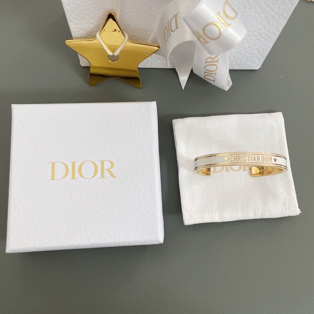 Dior Dior新款字母开口手镯Z 4100，黑/白两色