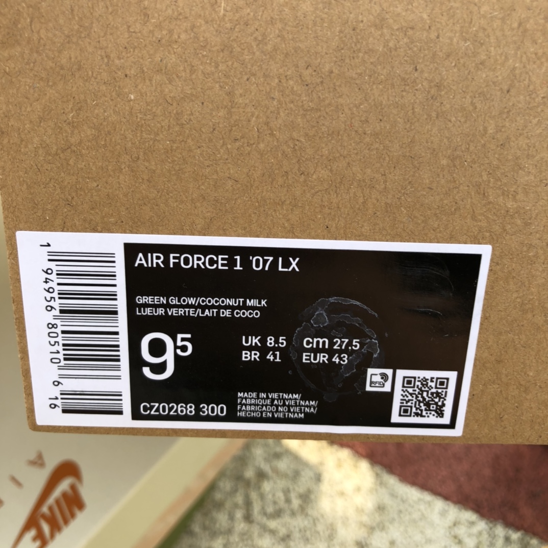 280  Nike Air Force 1 Low AF1米绿菠萝运动板鞋 CZ0268-300
