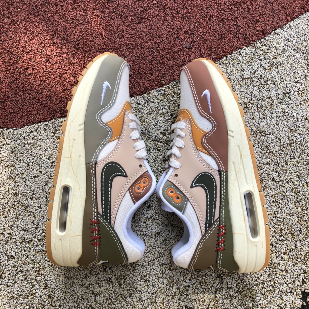 280  Nike Air Max 1白棕绿 侘寂复古休闲低帮跑鞋 DQ8656-133