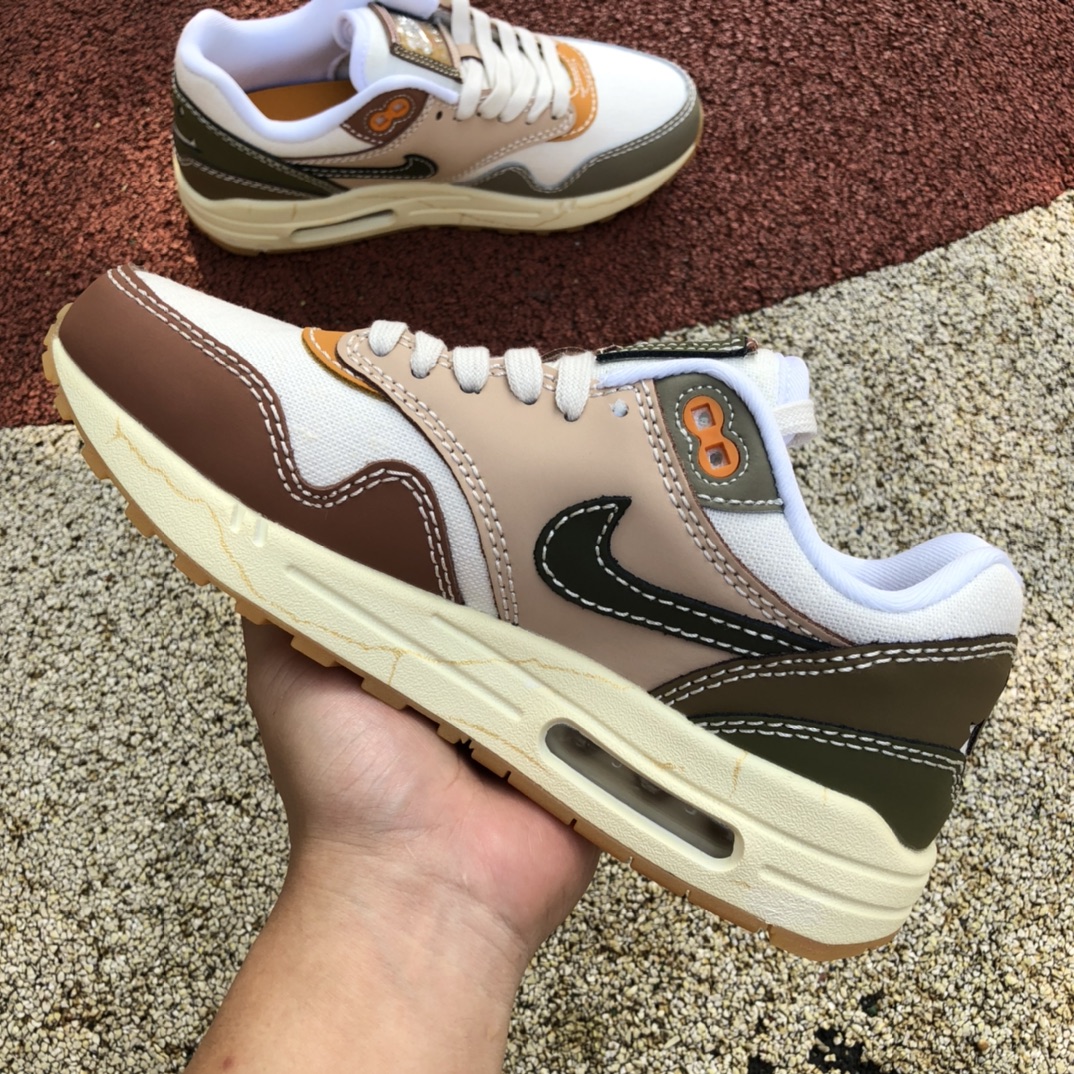 280  Nike Air Max 1白棕绿 侘寂复古休闲低帮跑鞋 DQ8656-133