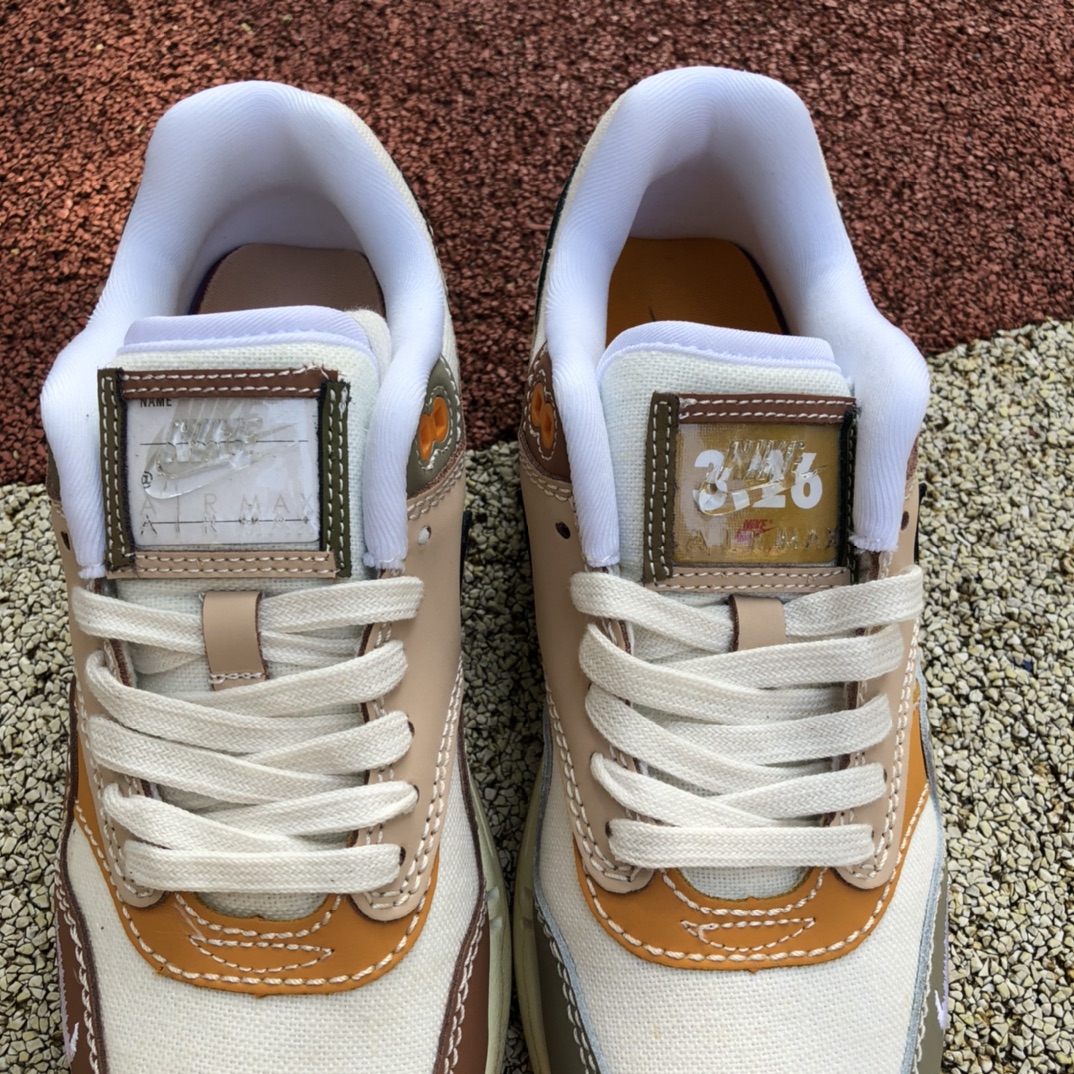 280  Nike Air Max 1白棕绿 侘寂复古休闲低帮跑鞋 DQ8656-133