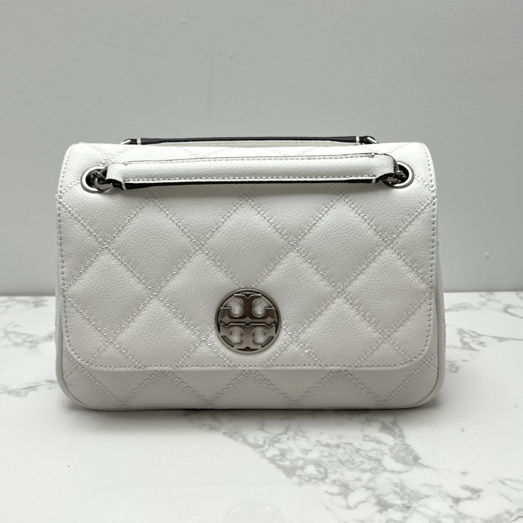 Tory Burch ～ToryBurch 87863 新款翻盖包 单肩斜挎盖头包 植鞣牛皮 磨砂金色五金